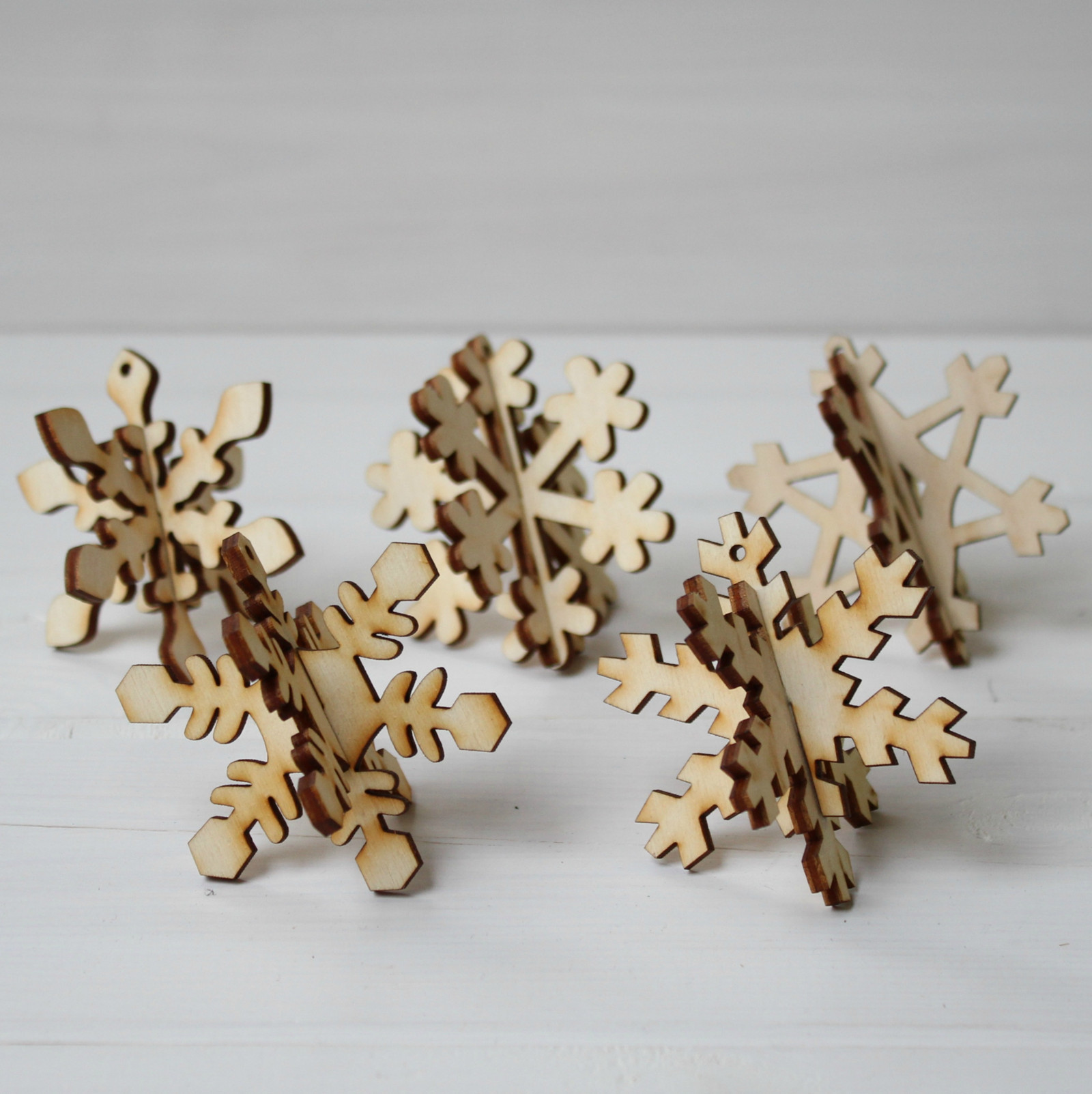 3D vánoční ozdoby (sada 5 ks)