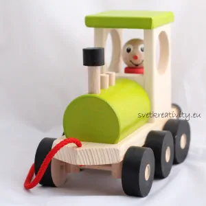 Dřevěná mašinka - Zelená