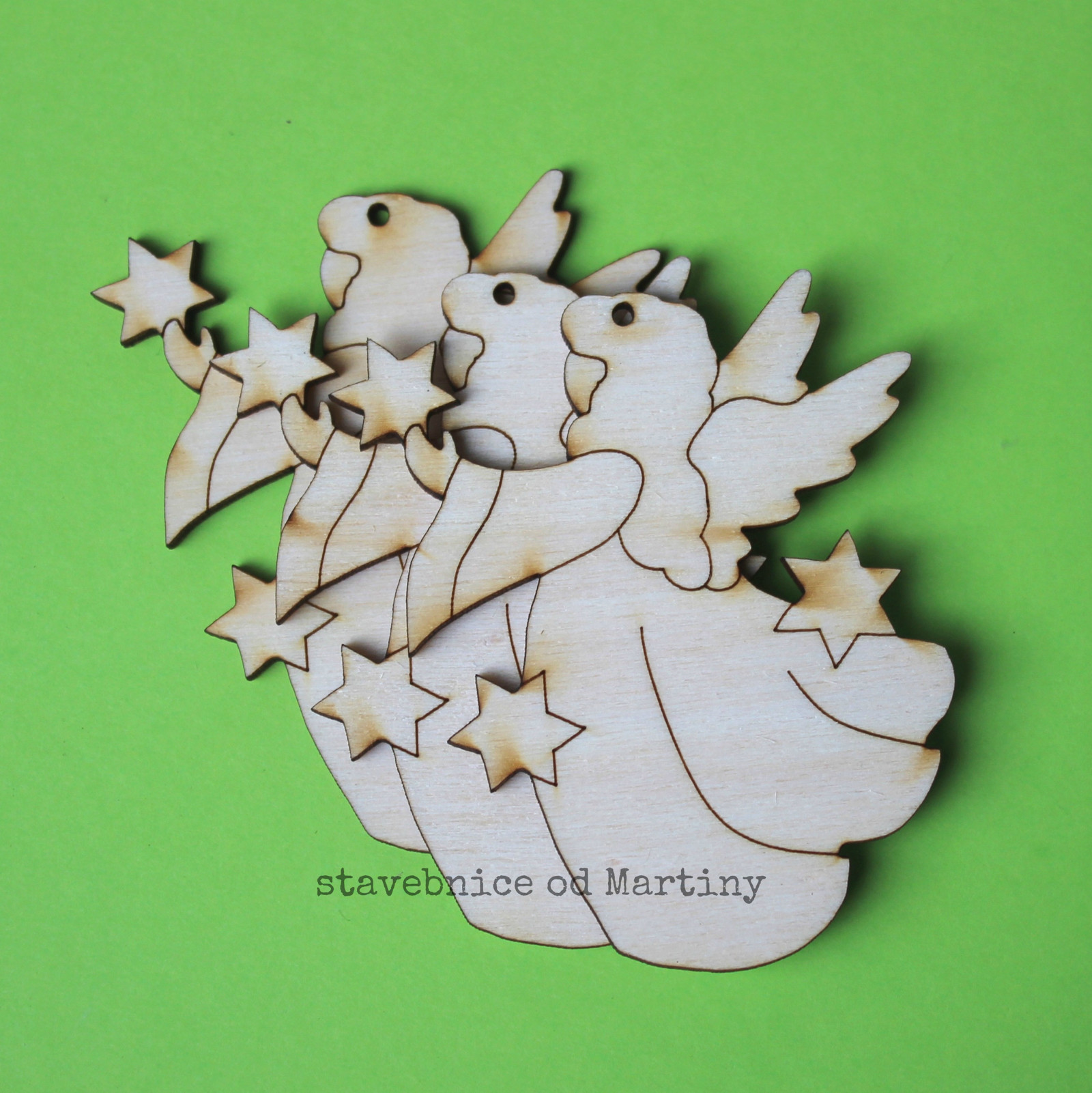 Andílek s hvězdičkami (sada 3 ks)