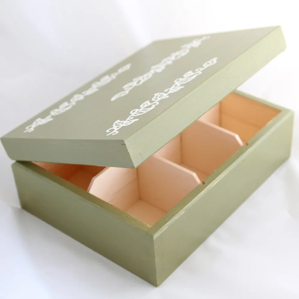 Krabička khaki, s větvičkami