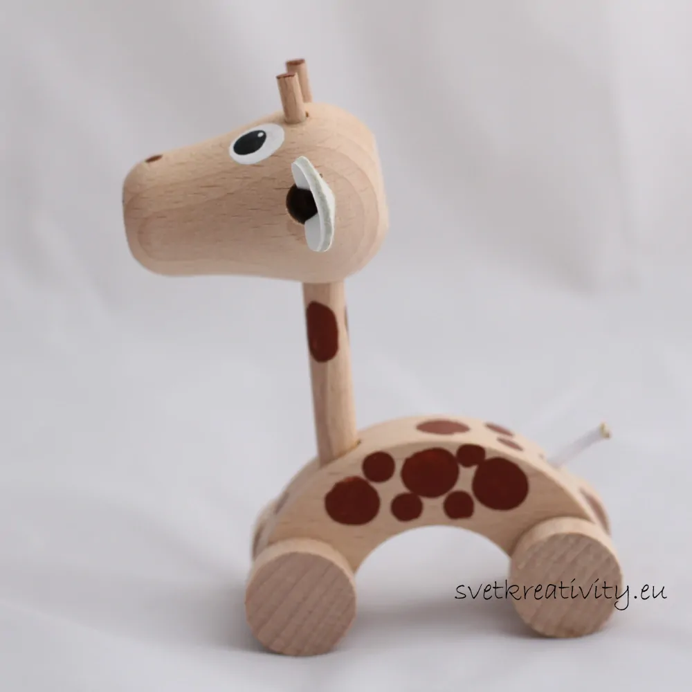 Dřevěné zvířátko - Žirafka